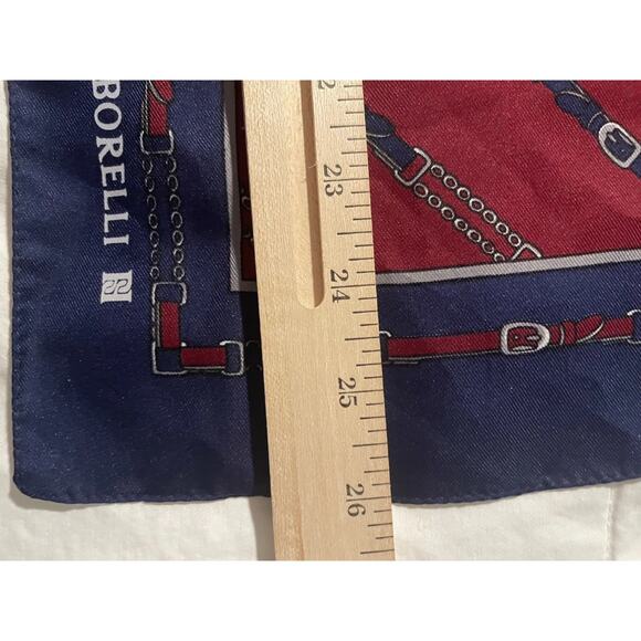 Vintage Borelli Scarf Womens Equestrian Chain Belt Derby Design 80s Classic - Picture 8 of 8